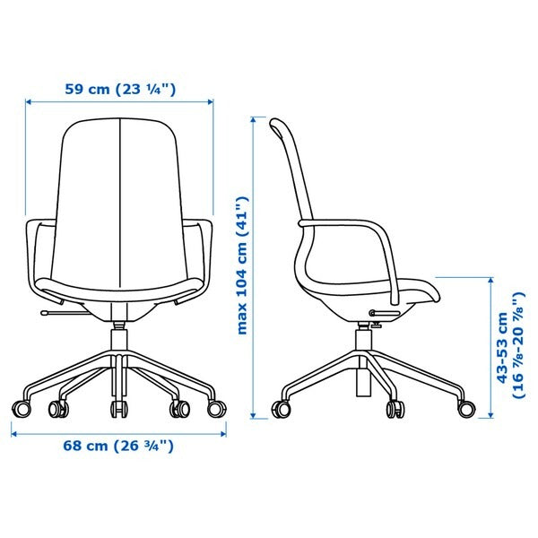 IKEA langfjall conference chair with armrests