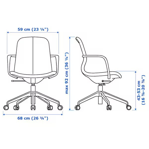 IKEA Langfjall conference chair with armrests