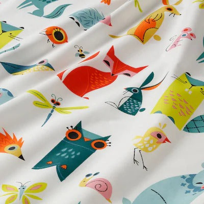 IKEA LATTJO Flat sheet and pillowcase, animal/multicolour, 150x250/50x80 cm (59x98/20x31 ") | IKEA Bed linen | Eachdaykart