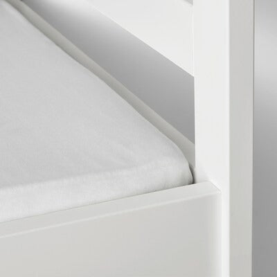 IKEA LEN Fitted sheet for cot, white, 60x120 cm (24x47 "), pack of 2 | IKEA Bed linen | Eachdaykart