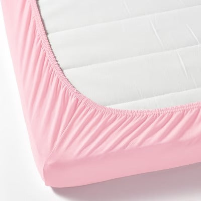 IKEA LEN Fitted sheet, pink, 80x165 cm (31x65 ") | IKEA Bed linen | Eachdaykart