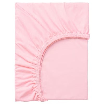 IKEA LEN Fitted sheet, pink, 80x130 cm (31x51 ") | IKEA Bed linen | Eachdaykart