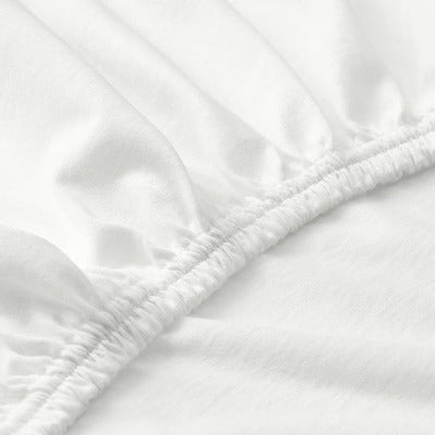 IKEA LEN Fitted sheet, white, 80x165 cm (31x65 ") | IKEA Bed linen | Eachdaykart