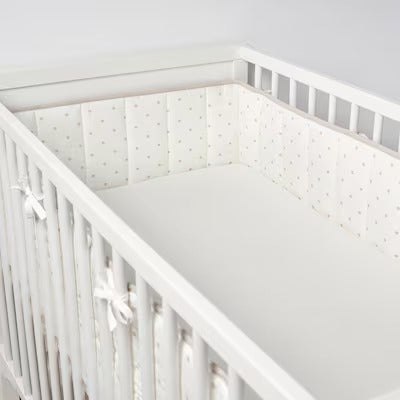 IKEA LENAST Nestchenpolster, gepunktet/weißgrau, 60x120 cm (24x47 ") | IKEA Bettwäsche | Eachdaykart