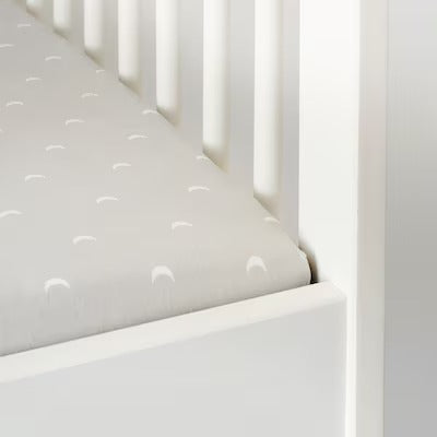 IKEA  LENAST Fitted sheet for cot, dotted/moon, 60x120 cm (24x47 ") | IKEA Bed linen | Eachdaykart