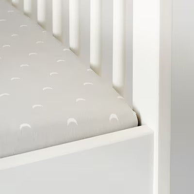 IKEA LENAST Spannbettlaken für Kinderbett, gepunktet/Mond, 60x120 cm (24x47 Zoll) | IKEA Bettwäsche | Eachdaykart 
