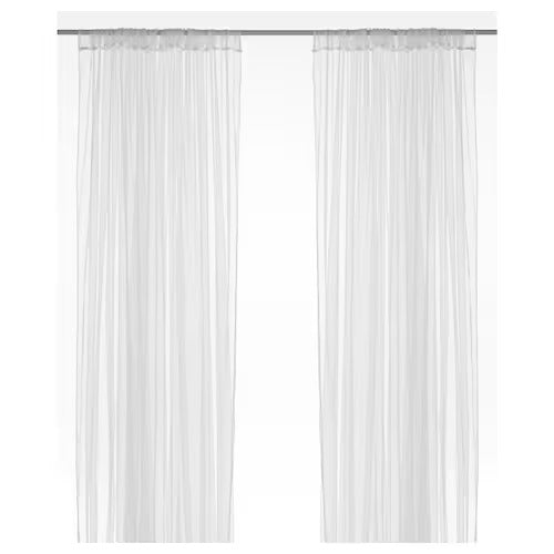 IKEA LILL Net curtains, 1 pair, white, 280x250 cm (110x98 ") | IKEA Curtains | Eachdaykart