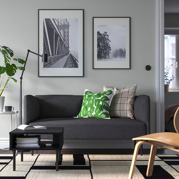 IKEA Lillehem 2 seat modular sofa gunnared dark grey metal