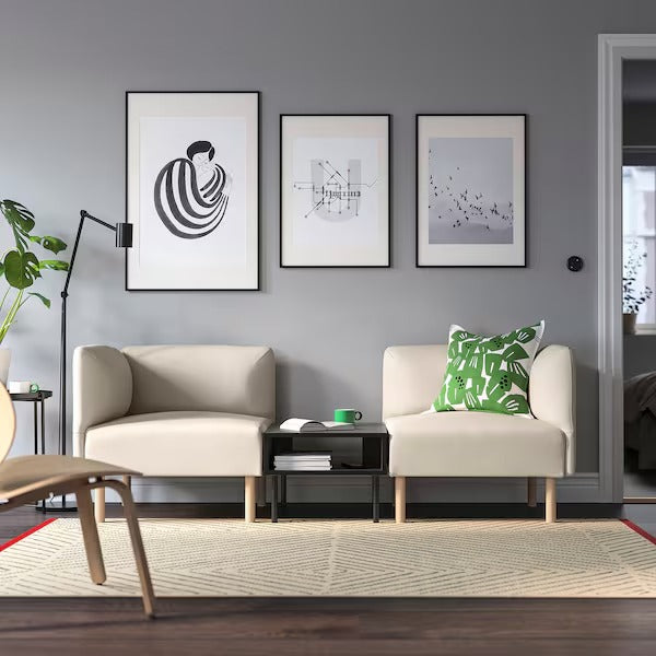 IKEA Lillehem 2 seat modular sofa with side table