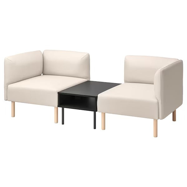 IKEA Lillehem 2 seat modular sofa with side table
