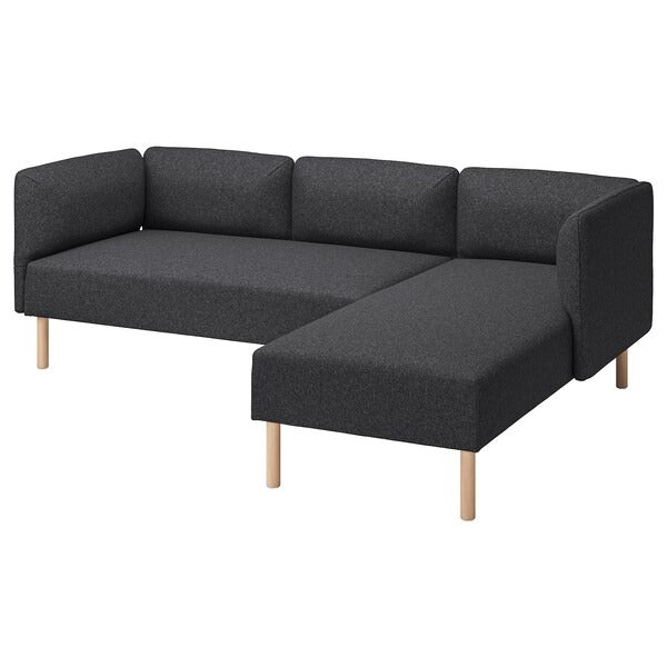 IKEA Lillehem 3 seat modular sofa with chaise longue