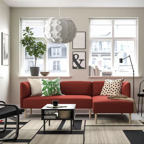 IKEA Lillehem 3 seat modular sofa with chaise longue