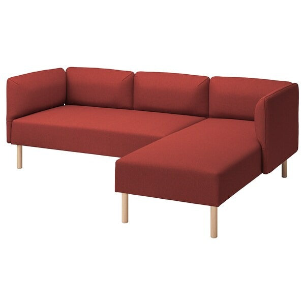 IKEA Lillehem 3 seat modular sofa with chaise longue