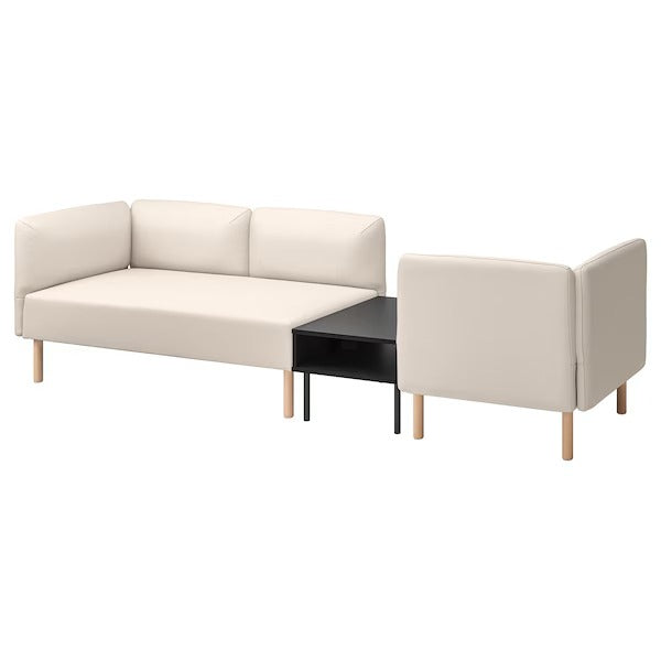IKEA Lillehem 3 seat modular sofa with side table