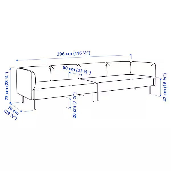 IKEA Lillehem 4 seat modular sofa