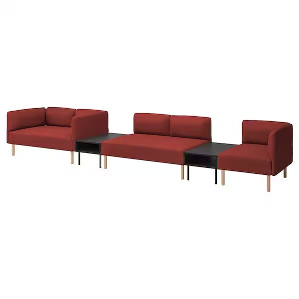 IKEA Lillehem 5 seat modular sofa with side table