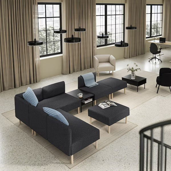IKEA Lillehem 6 seat modular sofa with side table