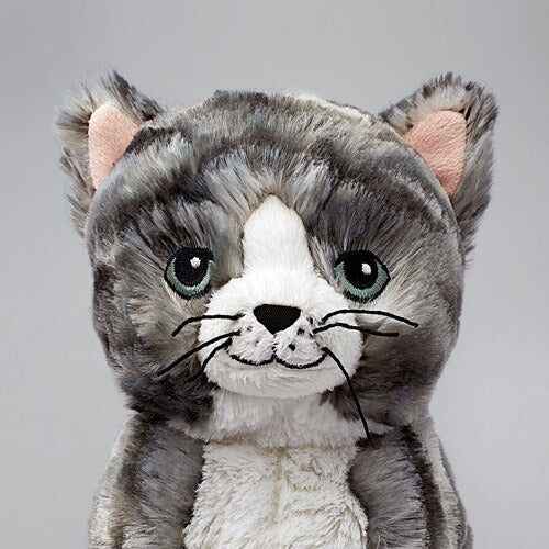 IKEA LILLEPLUTT Soft toy, cat grey/white | IKEA Soft Toys | Eachdaykart