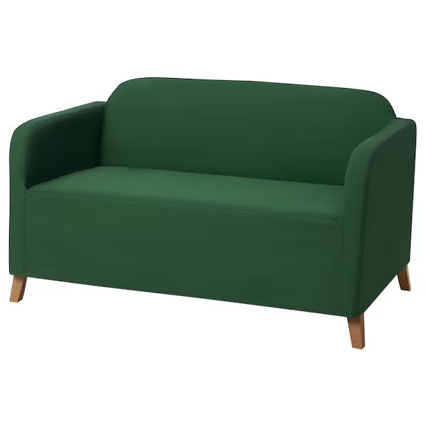 IKEA Linanas sofa protector for 2 seat sofa vissle dark green