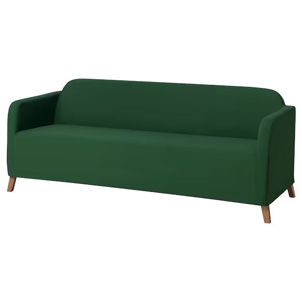 IKEA Linanas sofa protector for 3 seat sofa vissle dark green