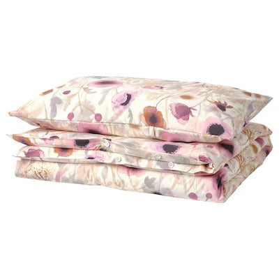 IKEA LONNHOSTMAL Duvet cover and pillowcase, multicolour/floral pattern, 150x200/50x80 cm (59x79/20x31 ") | IKEA Bed linen | Eachdaykart