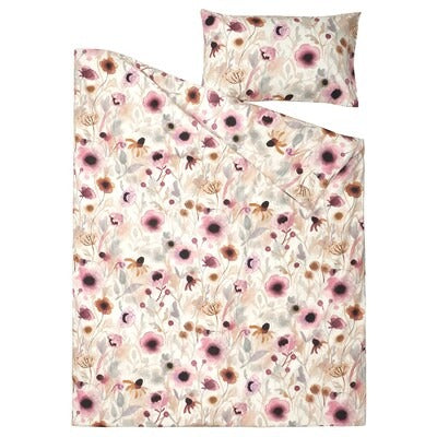 IKEA LONNHOSTMAL Duvet cover and pillowcase, multicolour/floral pattern, 150x200/50x80 cm (59x79/20x31 ") | IKEA Bed linen | Eachdaykart