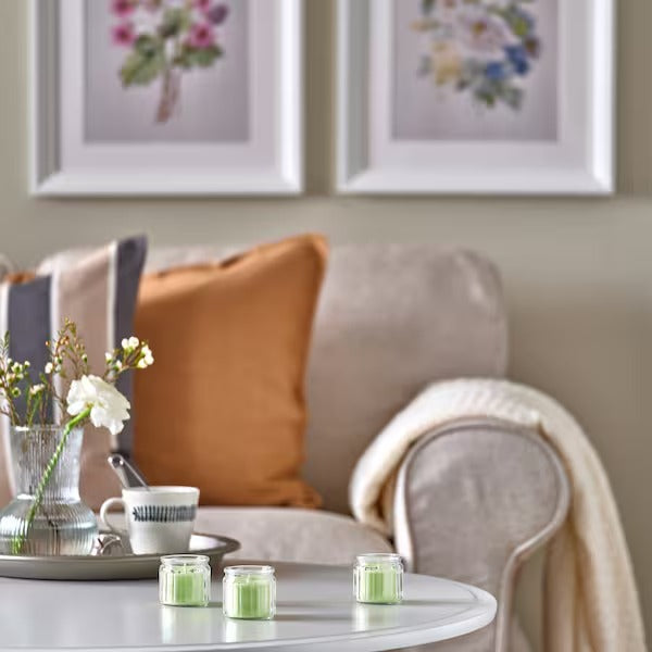 IKEA Lovskogslund scented candle apple light green