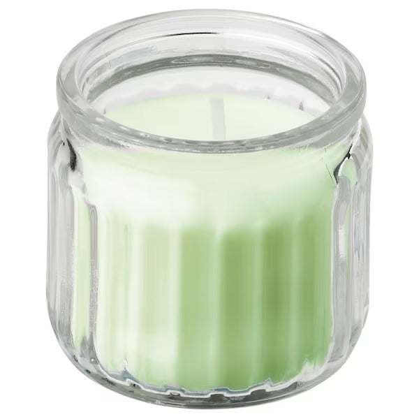 IKEA Lovskogslund scented candle apple light green