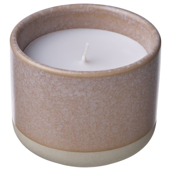 IKEA Lugnare scented candle in ceramic jar jasmine pink