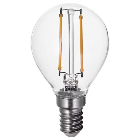 IKEA LUNNOM LED bulb E14 150 lumen, globe clear, 45 mm (2 ") | IKEA LED bulbs | Eachdaykart Global