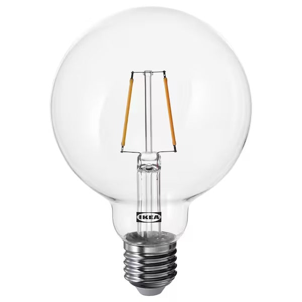 IKEA LUNNOM LED bulb E27 150 lumen, globe clear | IKEA LED Bulbs | Eachdaykart Global