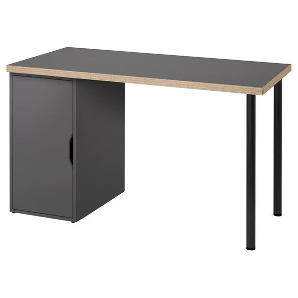 IKEA LAGKAPTEN / ALEX Desk, black-brown/white, 120x60 cm (47 1/4x23 5/8 ")