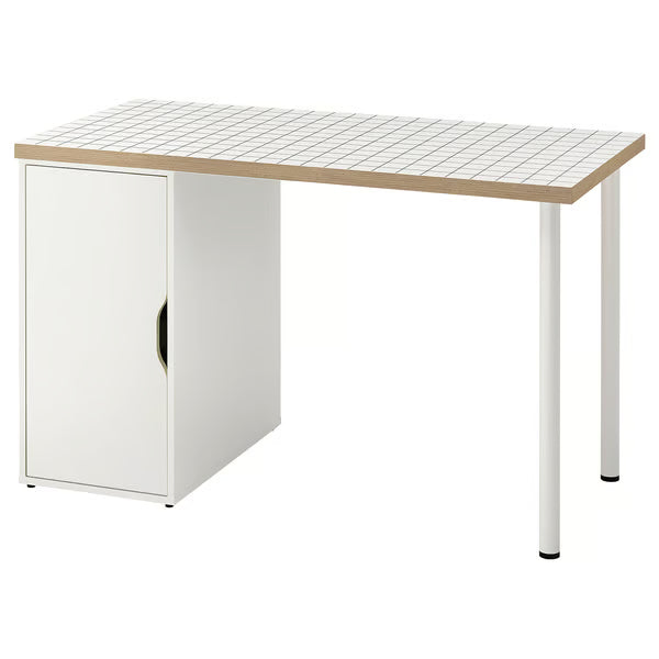 IKEA LAGKAPTEN / ALEX Desk, black-brown/white, 120x60 cm (47 1/4x23 5/8 ")