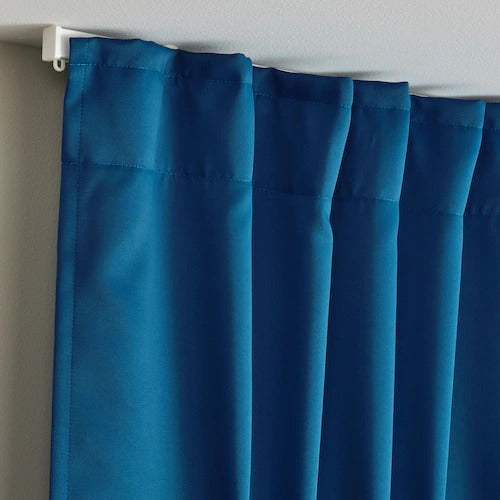 IKEA MAJGULL Block-out curtains, 1 pair, dark blue, 145x250 cm (57x98 ") | IKEA Curtains | Eachdaykart