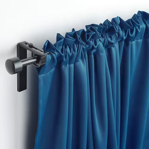 IKEA MAJGULL Block-out curtains, 1 pair, dark blue, 145x250 cm (57x98 ") | IKEA Curtains | Eachdaykart