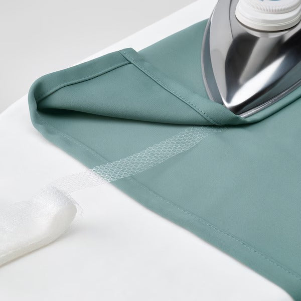 IKEA Majgull room darkening curtains dark grey turquoise