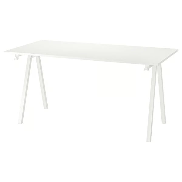 IKEA TROTTEN Desk, beige/anthracite, 160x80 cm (63x31 1/2 ")