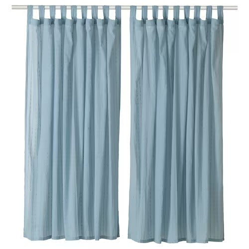 IKEA Matilda Sheer curtains 1 pair blue