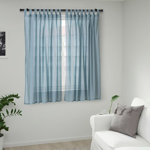 IKEA Matilda Sheer curtains 1 pair blue
