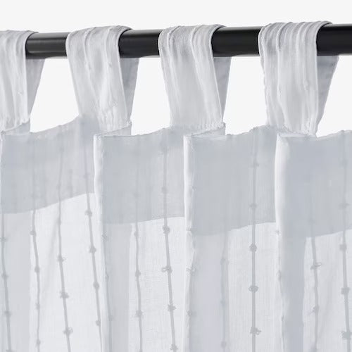 IKEA MATILDA Sheer curtains, 1 pair, white, 140x250 cm (55x98 ") | IKEA Curtains | Eachdaykart