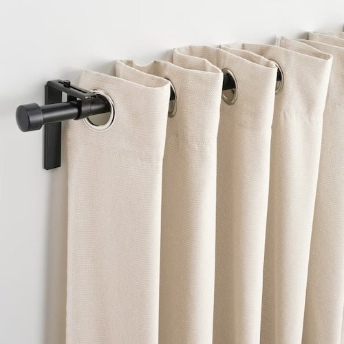 IKEA MOALINA Curtains, 1 pair, beige, 145x250 cm (57x98 ") | IKEA Curtains | Eachdaykart