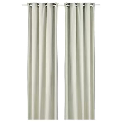 IKEA MOALINA Curtains, 1 pair, green, 145x250 cm (57x98 ") | IKEA Curtains | Eachdaykart