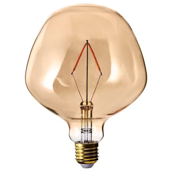 IKEA MOLNART LED bulb E27 120 lumen, bell-shaped brown clear glass | IKEA LED Bulbs | Eachdaykart Global