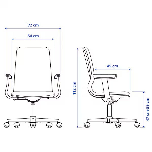 IKEA Mullfjallet conference chair with castors