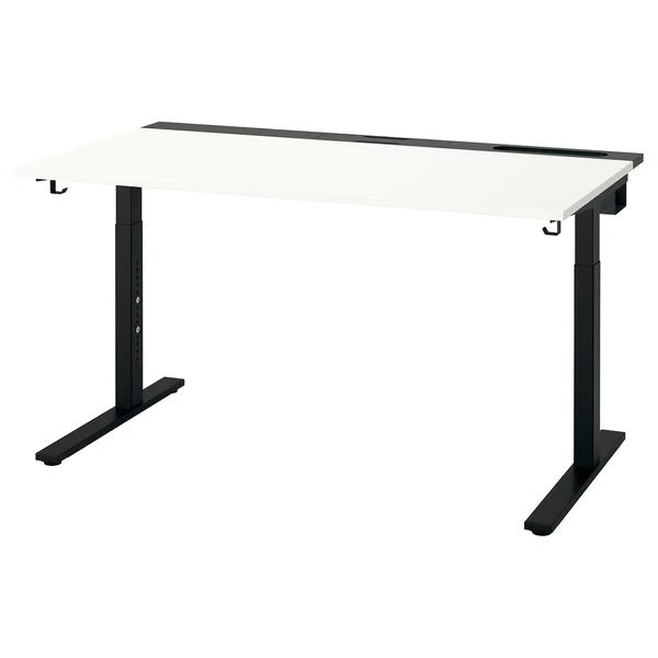 IKEA MITTZON Desk, white, 140x80 cm (55 1/8x31 1/2 ")