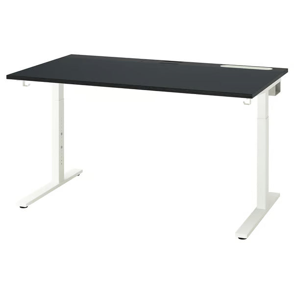 IKEA MITTZON Desk, white, 140x80 cm (55 1/8x31 1/2 ")