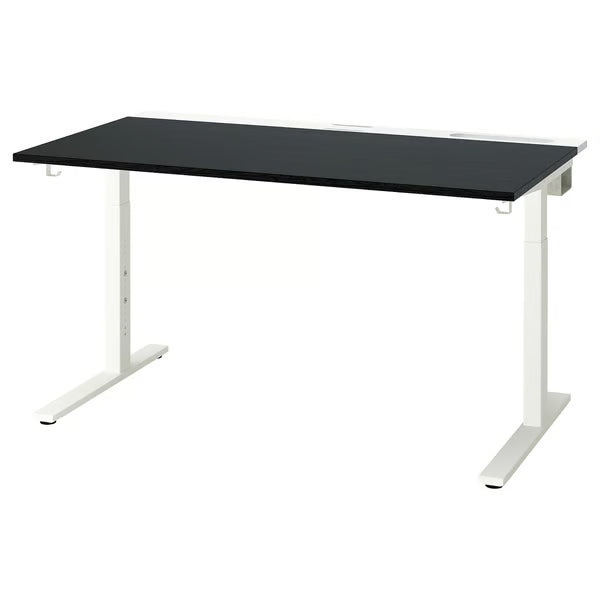 IKEA MITTZON Desk, white, 140x80 cm (55 1/8x31 1/2 ")