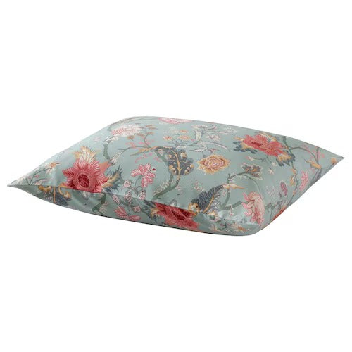 IKEA NASSELKLOCKA Pillowcase, light green-grey/multicolour, 50x80 cm (20x31 ") | IKEA Bed linen | Eachdaykart