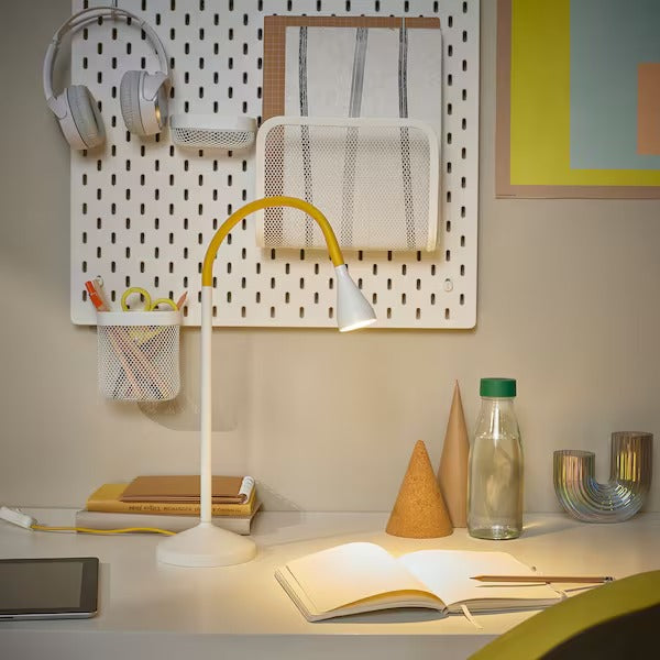 IKEA NAVLINGE LED desk lamp, yellow/white | IKEA Table Lamps | Eachdaykart