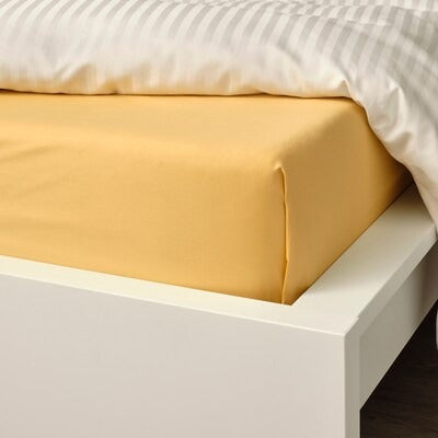 IKEA NATTJASMIN Flat sheet and pillowcase, yellow, 150x260/50x80 cm (59x102/20x31 ") | IKEA Bed linen | Eachdaykart